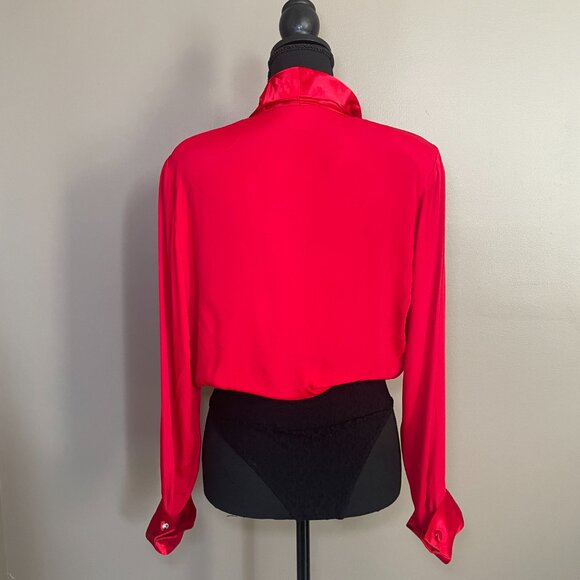 CACHE Vintage 80s Red Bodysuit - Picture 2 of 5